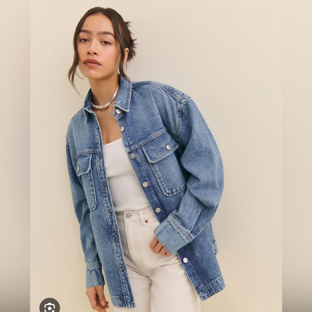 NWT Reformation Carlos Denim Shirt- Colorado- Size Small